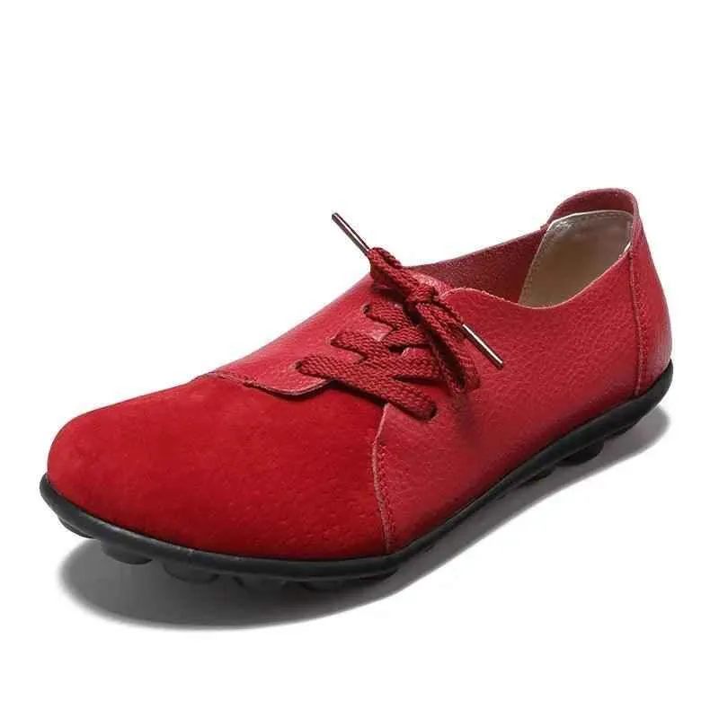 Women's Casual Shoes Handmade Leather Flats Loafers S118-2