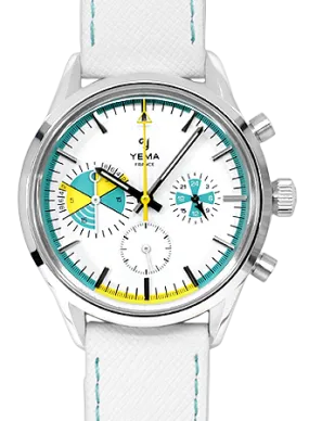Yachtingraf Croisière Meca-Quartz White - Leather